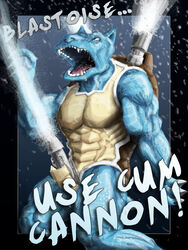 1boy 2009 3:4 affront_to_nature anthro blastoise blue_body blue_skin bodily_fluids cannon comedy cum cum_cannon cumshot cyborg delta2094 ejaculation erection funny furry generation_1_pokemon genital_fluids genitals humor male male_only muscular muscular_anthro muscular_male nightmare_fuel nintendo orgasm penis penis_gun pokémon_(species) pokemon pokemon_rgby pokemorph ranged_weapon reptile scalie shell silly solo straight_hair unusual_anatomy unusual_genitalia unusual_penis water weapon what