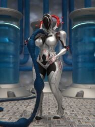 big_breasts breasts cleavage expansion female huge_breasts mag_(warframe) qzk_forte tagme thick_thighs wide_hips