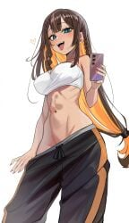 1girls abs android bare_armpits bare_arms bare_belly bare_chest bare_hands bare_hips bare_midriff bare_navel bare_shoulders bare_skin belly belly_button black_pants black_trousers blue_eyes blue_eyes_female blush blush_face blush_lines blushed_face blushing_at_viewer blushing_face blushing_female braid braided_hair breasts brown-skinned_female brown_eyebrows brown_hair brown_hair_female brown_skin brown_skinned_female busty busty_female busty_girl character_request cleavage collarbone copyright_request curvaceous curvaceous_body curvaceous_female curvaceous_figure curvaceous_hips curvy curvy_body curvy_female curvy_figure curvy_hips dot_nose elbows exposed_armpits exposed_arms exposed_belly exposed_chest exposed_hips exposed_midriff exposed_navel exposed_shoulders exposed_skin female female_focus female_only female_torso fingernails fingers hair_between_eyes happy heart high_resolution highres hourglass_figure jpeg kiritzugu large_breasts lean_body lean_figure legs long_hair looking_at_viewer looking_down looking_down_at_viewer midriff muscular muscular_female nail_polish nails narrow_waist navel open_mouth open_mouth_smile orange_eyebrows orange_hair orange_hair_female pants pants_aside pants_down pants_pull parted_lips phone pink_fingernails pink_nail_polish pink_nails ponytail samsung_galaxy shoulders simple_background slender_body slender_waist slim_girl slim_waist smile smiley_face smiling smiling_at_viewer smooth_skin solo standing teasing teasing_viewer thighs thin_waist tongue tongue_out trousers trousers_down underboob upper_body upper_teeth v-line white_background wide_hips