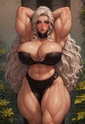 ai_generated athletic_female big_breasts blonde_hair breasts female female_focus female_only looking_at_viewer muscle_girl muscular muscular_female original original_character presenting thick_breasts thick_thighs toned toned_body toned_female