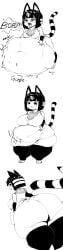 2d 5idestep 5isdestep animal_crossing ankha ankha_(animal_crossing) ass_bigger_than_head ass_expansion belly big_ass big_belly burp burping digestion digestion_noises doubutsu_no_mori huge_ass nairu_(doubutsu_no_mori) nintendo vore vore_belly