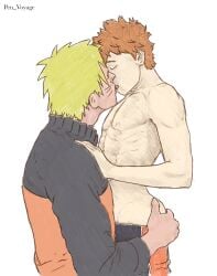 2boys black_and_white blonde_hair bubble_butt chest closed_eyes clothed clothed_male color color_edit colored colored_sketch colored_skin crossover cute cute_face cute_male dominant_male gay gay_male ginger ginger_hair haikyuu!! hand_on_ass hand_on_butt hinata_shoyou homosexual kissing lean_body light-skinned light-skinned_male light_skin love male malesub multiple_boys multiple_males muscular_male muscular_twink naked_male naruto naruto_(series) naruto_shippuden nipples passionate passionate_kiss pecs pectorals pen_voyage romantic round_ass round_butt shorts shoyo_hinata teen_boy teenage teenage_boy teenager teenager_on_teenager tongues_touching twink uzumaki_naruto whisker_markings whiskers white_background white_male white_skin yaoi