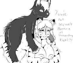 anthro anthro_on_feral canine feline female feral greyscale male monochrome sex sketch straight the_kitty_named_terra tiger wolf