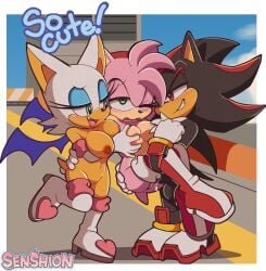 amy_rose metal_harbor rouge_the_bat senshion shadow_the_hedgehog sonic_(series) sonic_adventure_2 sonic_the_hedgehog_(series) threesome