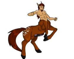 1boy adriky1012 alpha_channel appaloosa beard bent_arm blue_eyes brown centaur equine erection fist fur hooves horsecock looking_at_viewer male male_only no_nipples original_character penis pointy_ears red_hair skin solo spots tail taur testicles vixykins