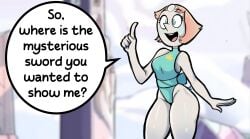 2025 2d 2d_(artwork) 2d_artwork applehot cartoon_network clothed clothed_female dialog dialogue digital_art digital_drawing_(artwork) digital_media_(artwork) female flat_chest flat_chested flat_n_thick gem gem_(species) humanoid orange_hair pearl_(steven_universe) skinny skinny_girl small_breasts steven_universe tagme text thick thick_thighs white_skin