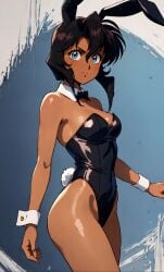 ai_generated black_bunny_ears black_bunnysuit black_hair bunnysuit gunsmith_cats rally_vincent tagme