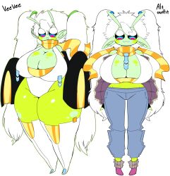 alien_girl beezl big_ass big_breasts bumbleart_bee green_skin