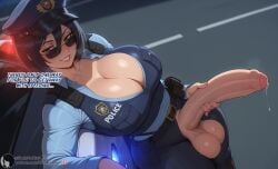 1futa 2025 ai_generated attack_on_titan balls belt big_breasts big_penis black_eyes black_hair blush breasts cap caption car cleavage dripping dripping_precum english english_text foreskin from_above futa_only futanari half-closed_eyes high_resolution highres holding_penis inviting_viewer large_breasts leaning leaning_back leaning_on_car leaning_on_object light-skinned_futanari looking_at_viewer looking_over_eyewear looking_over_sunglasses mikasa_ackerman motion_lines night outdoors outside pants peaked_cap penis penis_out police police_badge police_car police_hat police_uniform policewoman precum precum_drip precum_string proposal propositioning seductive seductive_smile self_upload semi-erect shadyfox shingeki_no_kyojin short_hair smile solo solo_focus solo_futa stable_diffusion standing street sunglasses talking_to_viewer teeth testicles text tinted_eyewear uniform vest