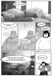 balls bear blazingcheecks canine comic english_text furry gay male no_humans penis text wolf