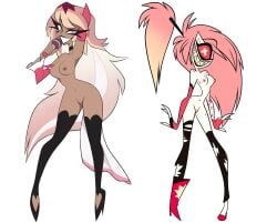 cherri_bomb hazbin_hotel helluva_boss verosika_mayday_(helluva_boss) vivienne_medrano vivziepop