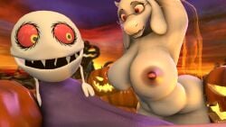 16:9 1girls 3d anthro assisted_exposure belly big_breasts boom_boo_(sonic) bovid breasts caprine clothing curvy_figure digital_media_(artwork) duo erect_nipples eyewear female food forced forced_exposure fruit furchev ghost glasses goat halloween hi_res holidays imminent_vore mammal nipples plant pumpkin pumpkin_patch rape restrained restrained_by_tentacles source_filmmaker_(artwork) spirit surprised_expression teacher tentacle toriel torn_clothing undertale_(series) undressing voluptuous widescreen