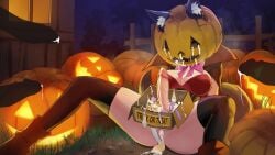 alternate_version_available futanari halloween halloween_costume pumpkin yokosuji_coyote