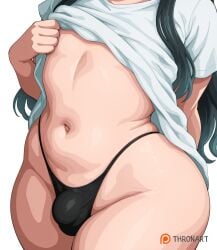 1boy 1femboy ai_generated bulge demon_slayer femboy gradient_hair highleg_panties huge_ass huge_hips huge_thighs kimetsu_no_yaiba male male_focus muichiro_tokitou navel plump pulling_shirt_up shirt solo solo_femboy solo_focus thick thick_ass thick_thighs thronart wide_hips