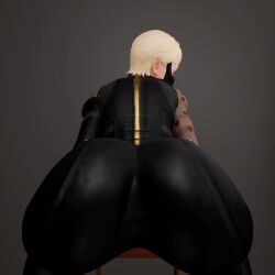 3d blender blonde_hair cpt-flapjack huge_ass keyd10iori lieutenant_flapjack nier:_automata operator_21o thick_ass thick_thighs thighhighs twerking veil video