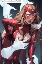 ai_generated kurtvink magic marvel marvel_comics scarlet_witch superheroine wanda_maximoff wandavision