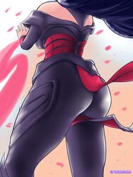 1girls artist_name ass ass_focus big_ass bodysuit crossman dat_ass from_behind irelia_xan league_of_legends skin_tight solo solo_female solo_focus