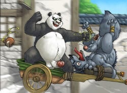 boss_wolf dreamworks furryrevolution gay kung_fu_panda kung_fu_panda_2 male male_only multiple_males paramount_pictures po tagme yaoi