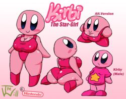 ass big_ass big_breasts big_butt breasts butt clothes female female_kirby kirby kirby_(series) kirby_fem nintendo pink_body pink_skin rule_63 tagme thewill