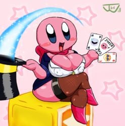 ass big_ass big_breasts breasts clothes erect_nipples female female_kirby kirby kirby_(series) kirby_fem magic_kirby nintendo nipple_bulge nipples rule_63 thewill tight_clothing