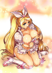 blonde_hair blush boots breasts clothing cure_rhythm high_resolution hisahiko large_breasts long_hair magical_girl minamino_kanade precure pretty_cure suite_precure