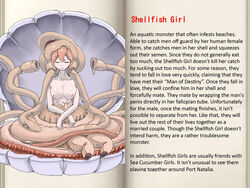breasts character_profile closed_eyes female mon-musu_quest! monster_girl monster_girl_quest official_art shell tentacle translated