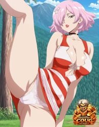 ai_art ai_assisted ai_generated coug dr.stone luna_wright pink_hair stable_diffusion