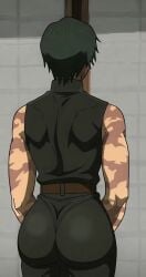 1girls anime anime_edit anime_screenshot ass ass_focus back back_view backshots big_ass big_butt burn_marks burn_scar butt butt_focus cake caked_up curvaceous curvy curvy_body curvy_female curvy_figure edit edited edited_image fat_ass fat_butt female female_focus female_only jjk jujutsu_kaisen maki_zenin marks marks_on_body muscle_mommy muscles muscular muscular_arms muscular_back muscular_female panties panties_visible_through_clothing sexy sexy_body sexy_female thick thick_ass thick_thighs zenin_maki