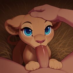 aged_down ai ai_generated blowjob blue_eyes cub cub_female cub_on_adult cub_porn dick disney fellatio fellatio_pov feral feral_girl feral_on_human light-skinned_male light_skin lion lion_ears lion_girl lion_tail lioness little_girl male/female nala paws penis penis_out possible_rape rape raped_female sucking sucking_cock sucking_dick sucking_penis taking_advantage the_lion_king young young_female younger_female zoophilia