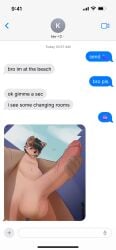 dog_ears furry holding_penis jaynoe_(artist) phone_screen precum text