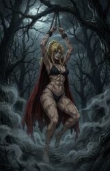 balalaika bdsm big_breasts bikini black_lagoon bondage creepy forest horror latex milf ryona scar thick_thighs yellow_hair