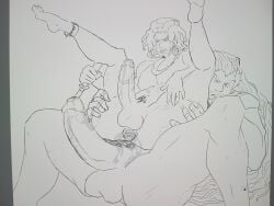 after_sex anklet antinous_(epic_the_musical) anus beard big_penis body_hair daddy dilf dreadlocks epic_the_musical erection facial_hair gaping gaping_anus gay gay_sex homosexual homosexual_sex jewelry larger_male long_hair male_only nude nude_male nudity rarepair yaoi zeus zeus_(epic_the_musical)