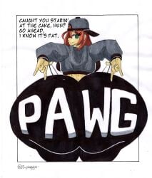 gigantic_ass huge_ass ill_plagga massive_ass sarah_stacy_(dotodonoto) wide_hips