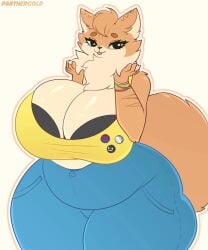 bebe_(doxxyl) big_breasts breasts cleavage female furry huge_breasts panthergold tagme thick_thighs wide_hips