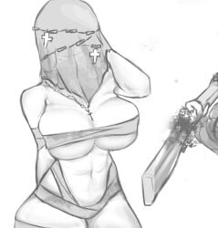 1girls breasts geist_(grave/digger) grave/digger greyscale jaeger_(grave/digger) roblox roblox_game robloxian sketch tagme tagme_(artist) thighs