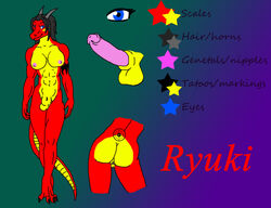 breasts dragon dragonpen herm intersex model_sheet penis pussy ryuki