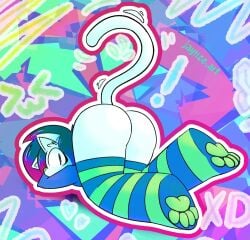 ass ass_focus furry jaynoe_(artist) looking_at_viewer looking_back no_pants no_underwear