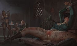 after_rape after_sex body_writing boots broken_rape_victim clothed cum cum_in_pussy cum_on_body cum_overflow cum_string dark-skinned_futa defeated_heroine dress drinking female_only female_thug fubuki_(one-punch_man) futa_on_female futadom gangrape ghetto green_dress green_hair handcuffed hard_nipples impregnation impregnation_risk jewelry kidnapped large_cock light-skinned_female messy_room one_punch_man questionable_consent raceplay racial_slur thug watching writing_on_thigh