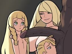 2boys 2girls big_penis bisexual bisexual_male blonde blonde_hair braid breasts brother_and_sister completely_nude crying dark-skinned_male dark_skin different_poses family_sex feminization foursome gigantic_breasts gigantic_penis gladion_(pokemon) green_eyes group_sex half-closed_eyes hetero highres huge_breasts huge_cock huge_thighs hummerh194 imminent_sex incest interracial large_breasts large_penis light-skinned_female light_skin lillie_(pokemon) long_hair lusamine_(pokemon) mother_and_child mother_and_daughter mother_and_son multiple_boys multiple_girls nintendo nipples nude oral penis pokemon pokemon_sm short_hair siblings small_breasts smile smug smug_face source_request testicle_sucking twin_braids
