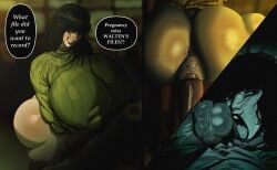 1boy 1girls anus areola ass big_areola big_ass big_breasts big_nipples big_penis big_thighs black_hair blush breasts captainexcelsior dialogue erect_nipples female gigantic_ass gigantic_breasts gigantic_penis gigantic_thighs huge_areola huge_ass huge_breasts huge_nipples huge_penis huge_thighs hyper hyper_ass hyper_breasts hyper_thighs male nipples open_mouth penetration penis penis_in_pussy pubic_hair pussy riding riding_penis rosemary_walten sweater text the_walten_files thick_thighs thighs tongue tongue_out