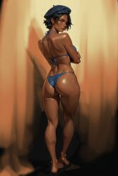 1girls ai_generated ass ass_focus black_hair ciel_soleil female female_only rwby shiny_hair shiny_skin short_hair tagme