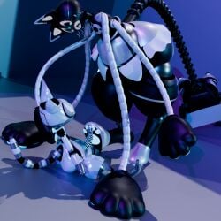 1:1 3d_(artwork) anthro ball_joints blender_(artwork) blender_cycles_(artwork) bob_unit_(mechadove) bodily_fluids butt clothing cum digital_media_(artwork) doll_joints domestic_cat duo electronics erection feet felid feline felis foot_fetish foot_play footjob genital_fluids genitals glowing glowing_cum glowing_eyes glowing_paws hi_res machine maid_uniform male male/male mammal mechadove metallic_body olive_(mechadove) pawpads paws penis robot screen screen_face sex simple_background tail thick_thighs uniform unusual_bodily_fluids unusual_cum unusual_genital_fluids wide_hips