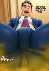 2026 ai_generated ass big_ass dilf disney fart gay hoppers low-angle_view male male_only mayor_jerry pixar pongzone