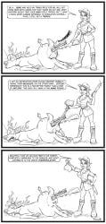 anal anal_probe animal_genitalia backsack balls ballsack bestiality castration comic deer femdom funny gun huge_balls huge_testicles huntress knife male_penetrated male_penetrating malesub sorenutz testicles