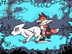 4:3 animal_genitalia animal_penis animal_vulva animated anthro anthro_on_feral anthro_penetrating anthro_penetrating_feral balls bestiality blizzate blush bodily_fluids canid canine canine_genitalia canine_penis canine_vulva canis cum cum_in_vagina cum_inside cum_puddle cum_splatter duo ejaculation erection female female_penetrated feral feral_penetrated forest forest_background fox from_behind_position genital_fluids genitals glistening glistening_knot heart_symbol intraspecies knot knotted_penis larger_female male male/female male_penetrating male_penetrating_female mammal nature penetration penile penile_penetration penis plant sex size_difference smaller_male thrusting tongue tongue_out tree vaginal vaginal_penetration vulva wolf zoophilia