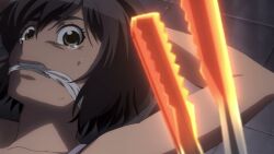 2boys 2girls animated anime_screencap asphyxiation burn_scar burning crying drowning fear mahou_shoujo_tokushusen_asuka no_mercy pain pleading recording recording_video restrained sadism scared scared_expression sound tagme torture tube_in_mouth video watching waterboarding