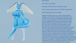 2024 anthro areola big_breasts blue_body blue_eyes breasts character_bio clothing eeveelution english_text female female_anthro fin footwear footwear_only generation_1_pokemon generation_4_pokemon hands_on_legs hands_on_thighs head_fin hi_res huge_breasts hybrid knee_highs knee_socks legwear lopunny markings mercfox438 model_sheet mostly_nude mostly_nude_anthro mostly_nude_female nintendo nipples pokemon pokemon_(species) simple_background small_waist socks socks_only solo text thick_thighs vaporeon white_markings wide_hips