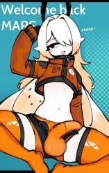 2025 :3 arthropod bottomwear boxer_briefs bulge clothed clothing crop_top erection erection_under_clothing giggle grin hair hair_over_eye highlights_(coloring) hotpants humanoid insect legwear lepidopteran long_hair male mars_(probablyavv) moth pose probablyavv shirt shorts small_waist smile solo tenting text thigh_highs topwear underwear white_body white_skin wings