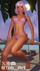 3d 3d_(artwork) alternate_version_available ayla_winn_(fortnite) beach beach_background bikini bikini_bottom bikini_top clothed clothed_female clothing female female_focus female_only fortnite hoop_earrings looking_at_viewer oil oiled oiled_skin oily oily_skin pink_hair pink_hair_female public request requested shiny shiny_skin short_hair short_hair_female smile smiling smiling_at_viewer solo solo_female solo_focus tob_art_ watermark