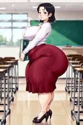 ai_generated big_breasts book classroom huge_ass judge_eyes like_a_dragon_(series) lost_judgment ryuu_ga_gotoku sawa_yoko sega teacher thicc_ass thick_ass thick_thighs thicker_than_a_bowl_of_oatmeal wide_hips yakuza_(series)